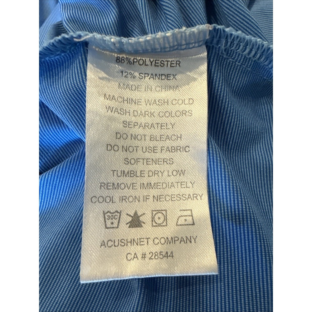 FootJoy Short Sleeve Performance Golf Polo Shirt Men's Large Blue Solid - Picture 7 of 7